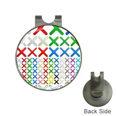 Cancel Button Metallic Metal Set Hat Clips With Golf Markers by HermanTelo