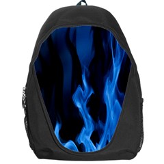 Smoke Flame Abstract Blue Backpack Bag by HermanTelo