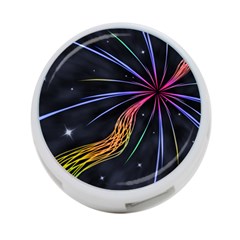 Stars Space Firework Burst Light 4-port Usb Hub (one Side) by HermanTelo