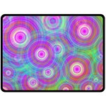 Circle Colorful Pattern Background Double Sided Fleece Blanket (Large)  80 x60  Blanket Front