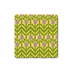 Texture Nature Erica Square Magnet by HermanTelo