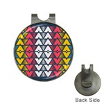 Background Colorful Geometric Unique Hat Clips with Golf Markers Front