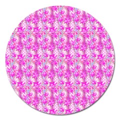 Maple Leaf Plant Seamless Pattern Magnet 5  (round) by HermanTelo