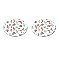 Pattern Dinosaurs Cufflinks (oval) by HermanTelo