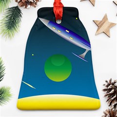 Rocket Spaceship Space Ornament (bell) by HermanTelo
