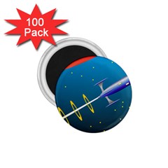 Rocket Spaceship Space Galaxy 1 75  Magnets (100 Pack)  by HermanTelo