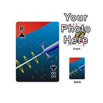 Rocket Spaceship Space Galaxy Playing Cards Double Sided (Mini) Front - ClubK