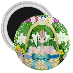 Graphic Easter Easter Basket Spring 3  Magnets by Pakrebo