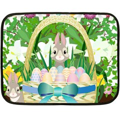 Graphic Easter Easter Basket Spring Double Sided Fleece Blanket (mini)  by Pakrebo