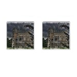 Castle Mansion Architecture House Cufflinks (Square) Front(Pair)