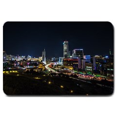 Night City Seoul Travel Korea Sky Large Doormat  by Pakrebo