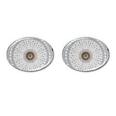 Cami Texture Pattern Architecture Cufflinks (oval) by Pakrebo