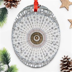 Cami Texture Pattern Architecture Oval Filigree Ornament (two Sides) by Pakrebo