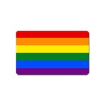LGBT Rainbow Pride Flag Magnet (Name Card) Front