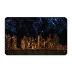 Architecture Buildings City Magnet (rectangular) by Pakrebo
