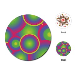 Background Colourful Circles Playing Cards (round) by HermanTelo