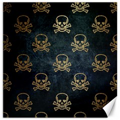 Golden Glitter Skeleton Gothic Canvas 16  X 16  by HermanTelo