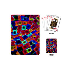 Neon Glow Glowing Light Design Playing Cards (mini) by HermanTelo
