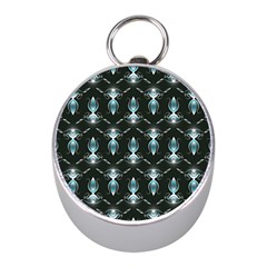 Seamless Pattern Background Black Mini Silver Compasses by HermanTelo
