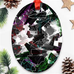 Abstract Science Fiction Ornament (oval) by HermanTelo
