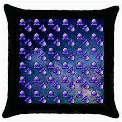 Kawaii Space Rocket Pattern Throw Pillow Case (black) by snowwhitegirl