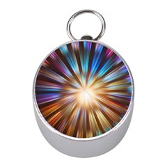 Background Spiral Abstract Mini Silver Compasses by HermanTelo