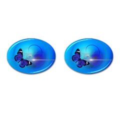 Butterfly Animal Insect Cufflinks (oval) by HermanTelo