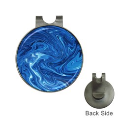 Blue Pattern Texture Art Hat Clips With Golf Markers by HermanTelo