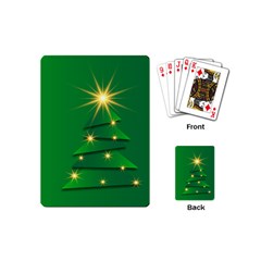 Christmas Tree Green Playing Cards (mini) by HermanTelo