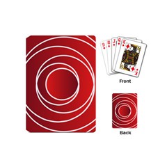 Circles Red Playing Cards (mini) by HermanTelo