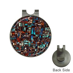 Mosaic Abstract Hat Clips With Golf Markers by HermanTelo