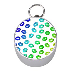 Kiss Mouth Lips Colors Mini Silver Compasses by HermanTelo