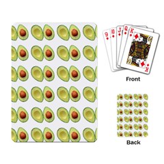 Pattern Avocado Green Fruit Playing Cards Single Design by HermanTelo
