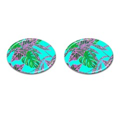 Painting Oil Leaves Nature Reason Cufflinks (oval) by HermanTelo