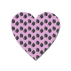 Girl Face Lilac Heart Magnet by snowwhitegirl
