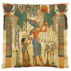 Egyptian Man Sun God Ra Amun Large Flano Cushion Case (one Side) by Sapixe