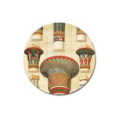 Egyptian Architecture Column Magnet 3  (round) by Sapixe