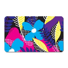 Pattern Leaf Polka Leaves Magnet (rectangular) by HermanTelo