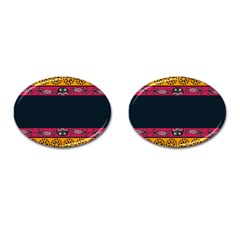 Pattern Ornaments Africa Safari Cufflinks (oval) by HermanTelo