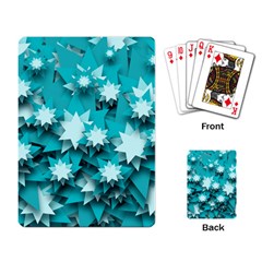Stars Christmas Ice 3d Playing Cards Single Design by HermanTelo