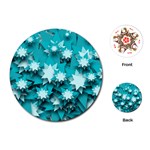 Stars Christmas Ice 3d Playing Cards (Round) Front
