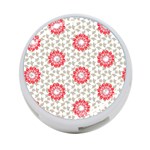 Stamping Pattern Red 4-Port USB Hub (Two Sides) Front