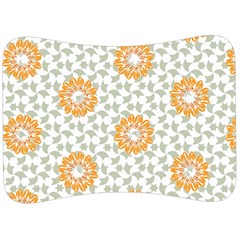 Stamping Pattern Yellow Velour Seat Head Rest Cushion by HermanTelo