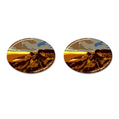 Scotland Monti Mountains Mountain Cufflinks (oval) by Sapixe