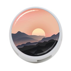 Sunset Sky Sun Graphics 4-port Usb Hub (two Sides) by HermanTelo