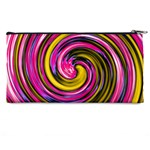 Swirl Vortex Motion Pink Yellow Pencil Cases Back