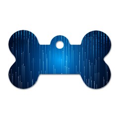Abstract Rain Space Dog Tag Bone (one Side) by Bajindul