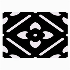 Pattern Flower Black Large Glasses Cloth (2 Sides) by Bajindul