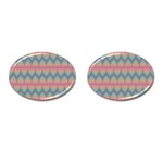 Pattern Background Texture Colorful Cufflinks (Oval) Front(Pair)