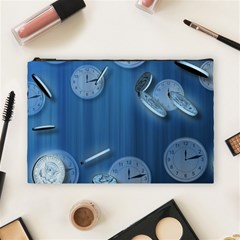 Time Clock Watch Hours Cosmetic Bag (large) by Bajindul